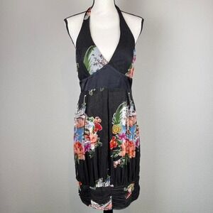 Sue Wong Silk Floral Halter Dress  Size: 8
